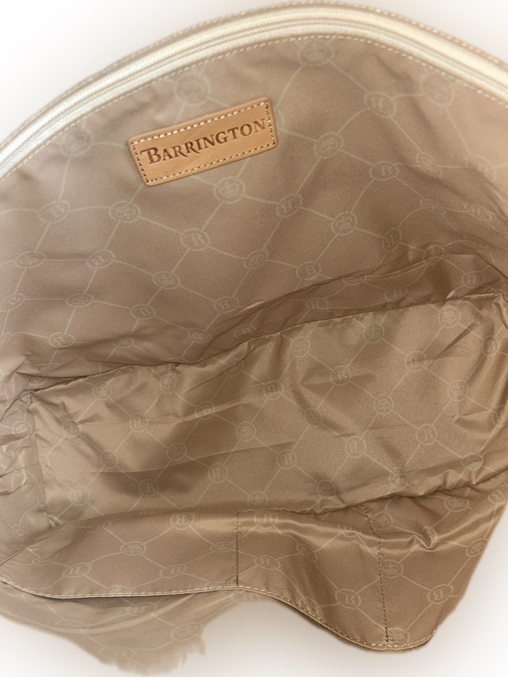 Barrington St. Anne Leopard Print Tote Bag Monogram CLP Large Canvas Leather - Picture 2 of 4